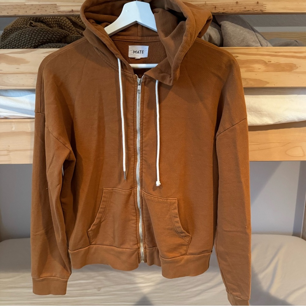 MATE the label zip up hoodie small Sedona